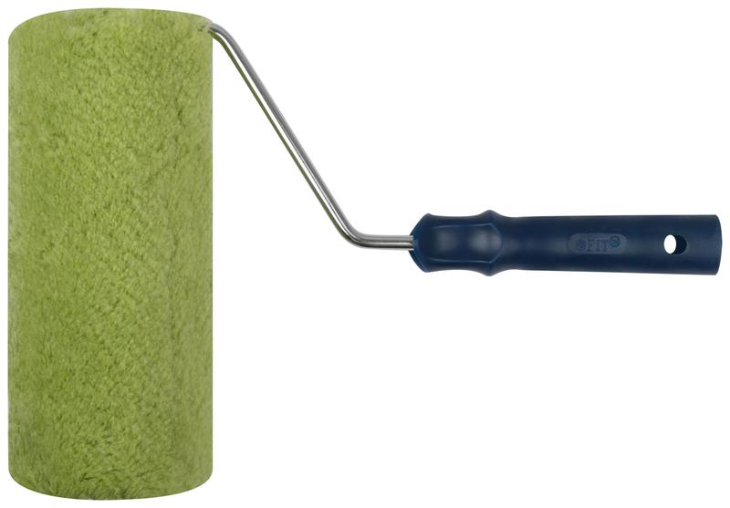 Валик полиакриловый нитяной профи бюгель 8мм диам. 70/106мм ворс 18мм 230мм зел. FIT 02208