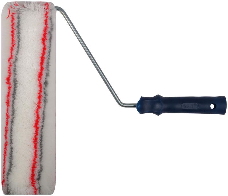 Валик полиакрил. нитяной профи с сер. и крас.полос. бюг. 8мм д. 55/91мм ворс 18мм 300мм бел. FIT 02390