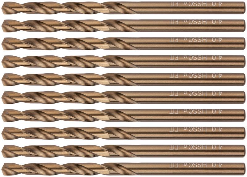 Сверло по металлу HSS с добавкой кобальта 5% Профи 4.0мм (уп.10шт) FIT 33940