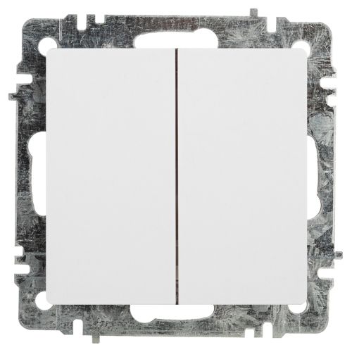 Переключатель 2-кл. СП Accent 6-107-01 10А IP20 250В AL/CU бел. Intro Б0063554