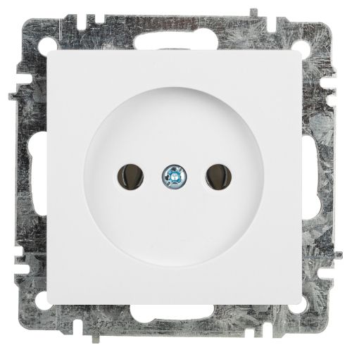 Розетка 1-м СП Accent 6-201-01 16А IP20 250В 2Р AL/CU бел. Intro Б0063653