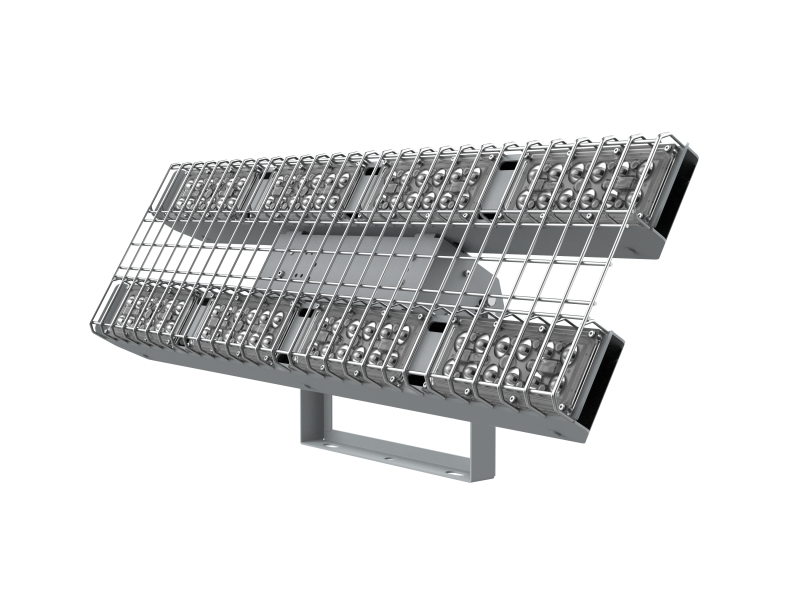 Светильник светодиодный Fizruk 200Вт CRI80 4000К IP65 спортивный накладной поворот. кроншт. защ. решетка оптикой 60град. RAL7045 сер. VARTON V1-P1-70707-04L07-6520040