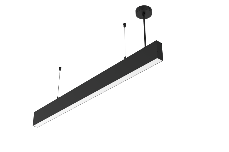 Светильник светодиодный Angusta High 1257х35х90 25Вт 4000К подвесной аварийный автономный постоянного действия рассеив. опал RAL9005 черн. муар VARTON V1-R0-90541-30A00-4004340