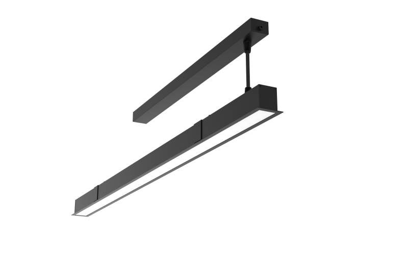 Светильник светодиодный Angusta Intus 1518х50х65 52Вт CRI90 4000К IP40 встраив. RAL9005 черн. рассеив. опал VARTON V1-R0-9X242-10000-4005240