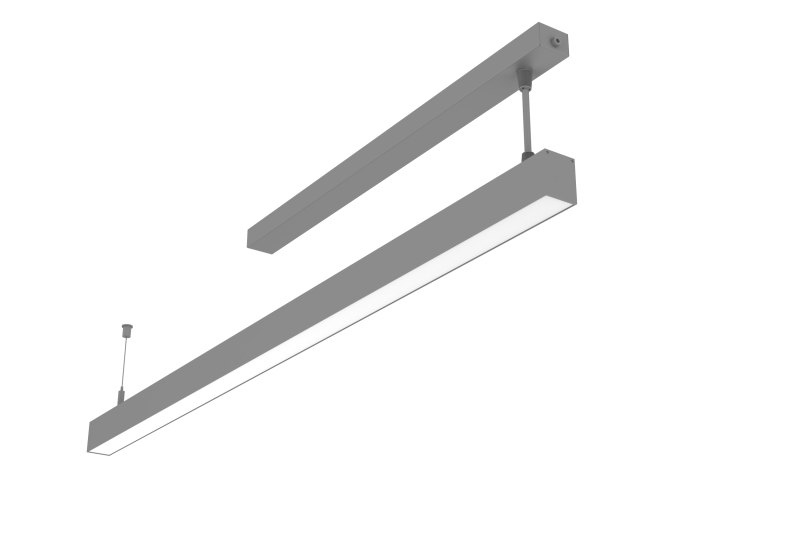 Светильник светодиодный Angusta 1257х35х45 25Вт 3000К IP40 подвесной RAL7045 сер. рассеив. опал диммер DALI VARTON V1-R0-70241-30D01-4002530