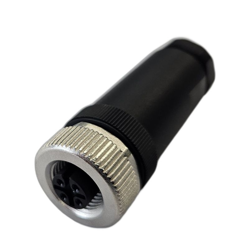 Разъем М12 5A гнездовой винт пластик. прямой резьба PG9 каб. часть СЦМ120014-05A СТЭЗ 185200114