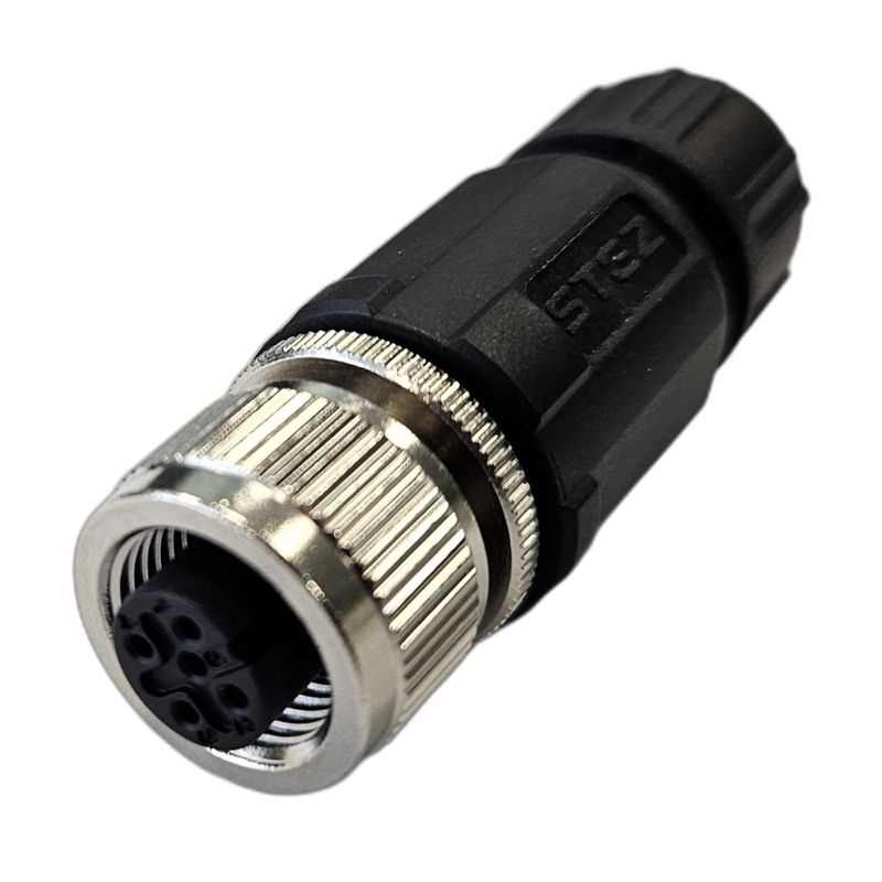 Разъем М12 5A гнездовой пайка пластик. прямой резьба PG7 каб. часть СЦМ120021-05A СТЭЗ 185200156