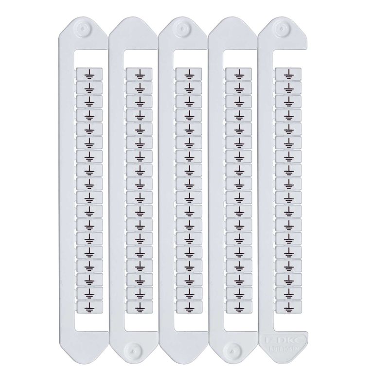 Маркировка для клемм ширина 5мм символ "заземление" вертикалная ориентация DKC NUTB-5-EARTHV