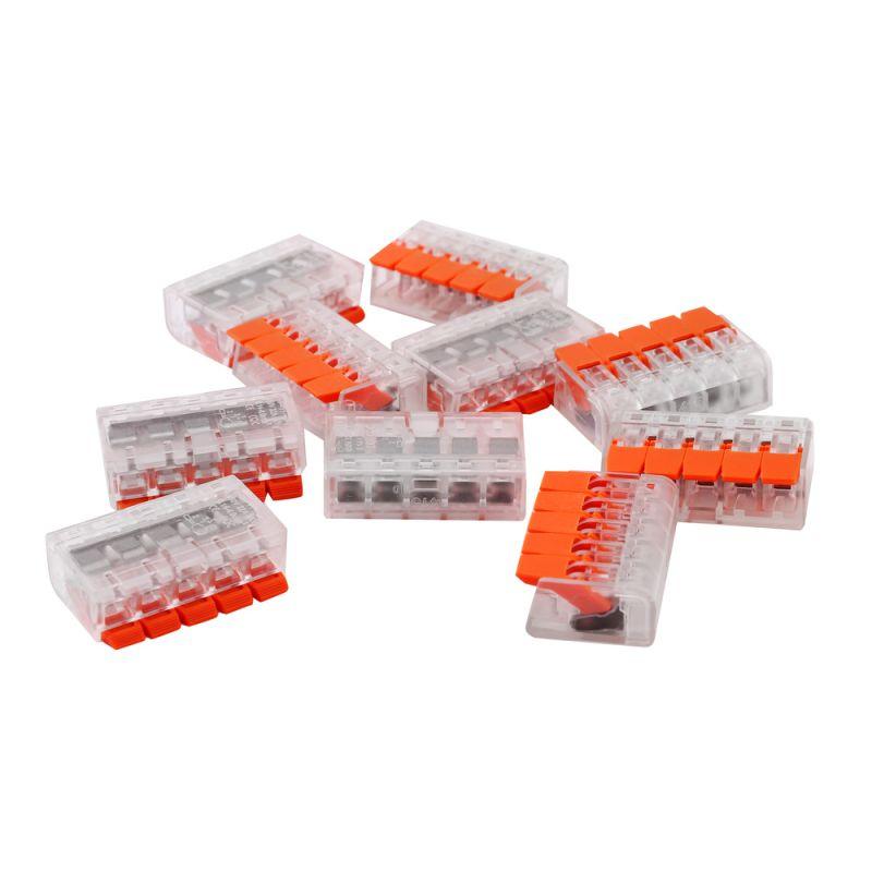 Клемма строительно-монтажная СМК 5 пр. до 4мм 32А 450 В 10шт V02-9W-221-415 оранж. Volsten 15236