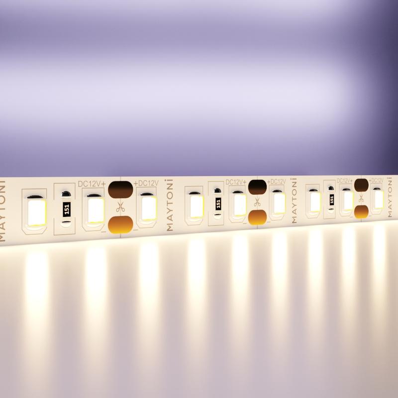 Лента светодиодная 12В 2835 9.6Вт/м 3000К IP20 (уп.5м) Maytoni 10108
