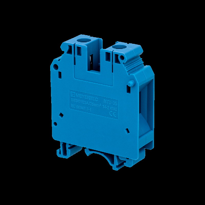 Клемма винтовая проходная 35кв.мм син. MTU-35BL ОВЕН 136866