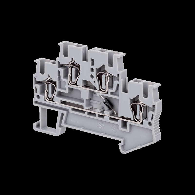 Клемма пружинная двухуровневая с диодом 2.5кв.мм MTS-D2.5DV ОВЕН 136882