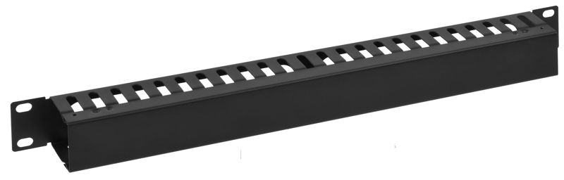 Органайзер кабельный 19дюйм 1U 24 слот. метал. с крышкой чер. by ZPAS РФ ITK ZP-CO05-1U-24-M-C-R