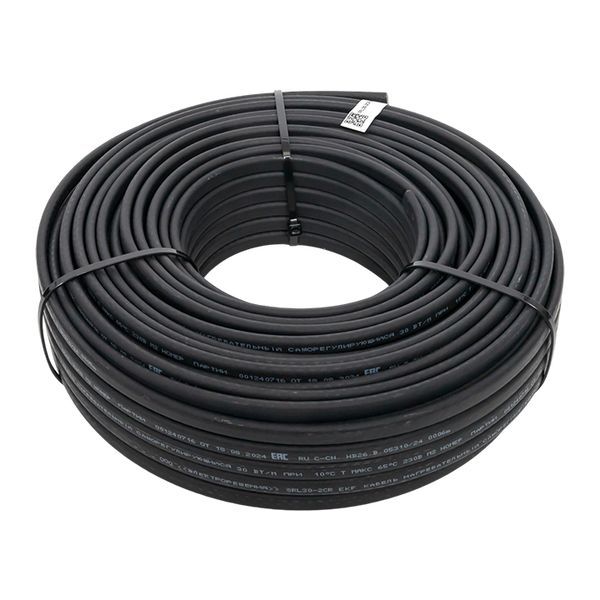 Кабель нагревательный саморег. SRL30-2CR 30Вт/м полиолефин 50м EKF SRL30-2CR-50