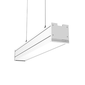 Светильник светодиодный Mercury Pro GL 523х66х68 8Вт 3000К CRI90 подвесной/накладной аварийный автономный постоянного действия рассеив. опал закал. стекло RAL9003 бел. муар декор. провод 2м подвесы 2м VARTON V1-R0-0R256-31GOA-5400830