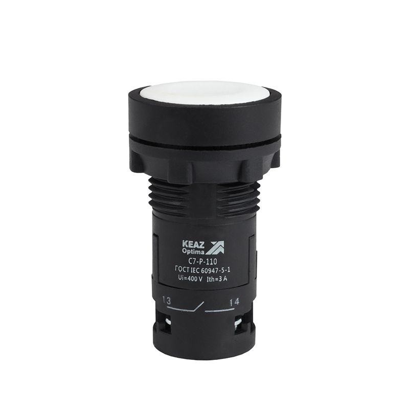Кнопка OptiSignal Compact D22 С7-P-101 бел. 1НЗ XB7NA12 КЭАЗ 362024