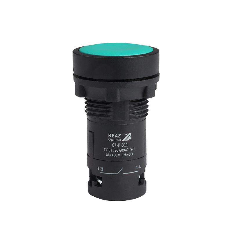 Кнопка OptiSignal Compact D22 С7-P-302 зел. 2НЗ XB7NA34 КЭАЗ 362038