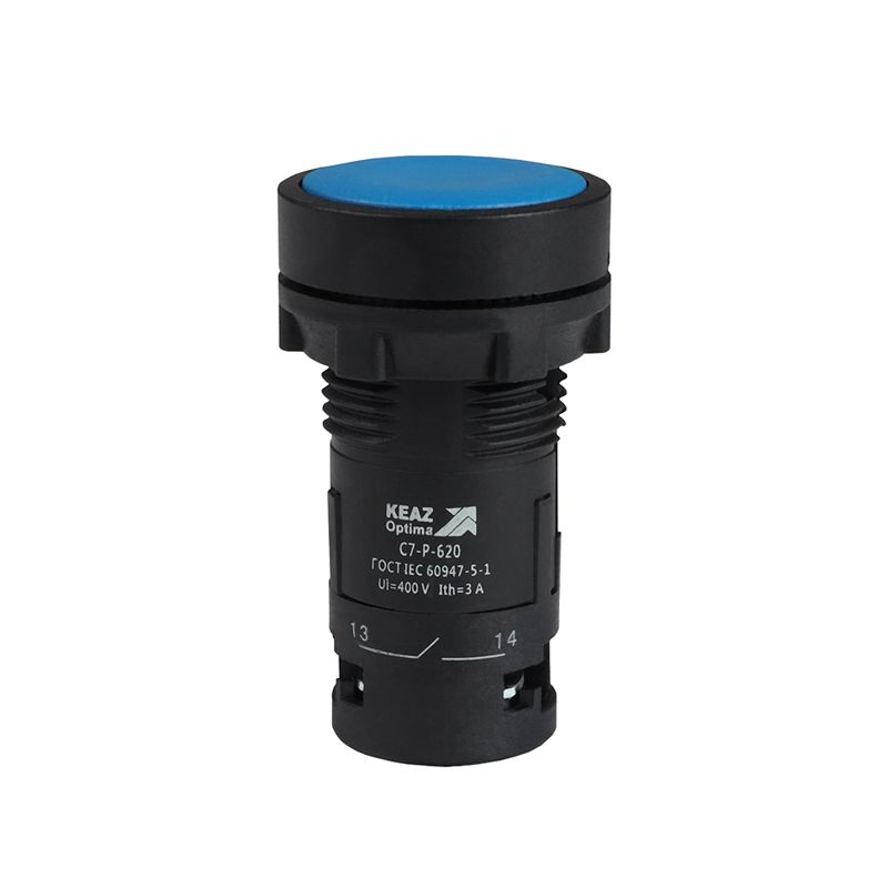 Кнопка OptiSignal Compact D22 С7-P-620 син. 2НО XB7NA63 КЭАЗ 362053