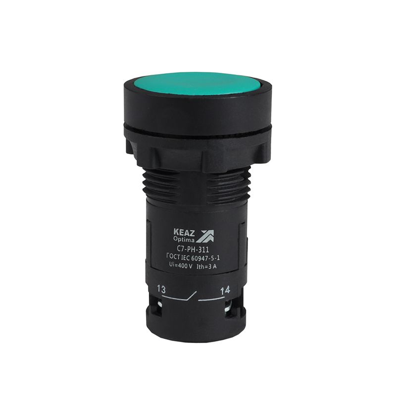 Кнопка с фиксацией OptiSignal Compact D22 С7-PH-311 зел. 1НО+1НЗ XB7NH35 КЭАЗ 362074