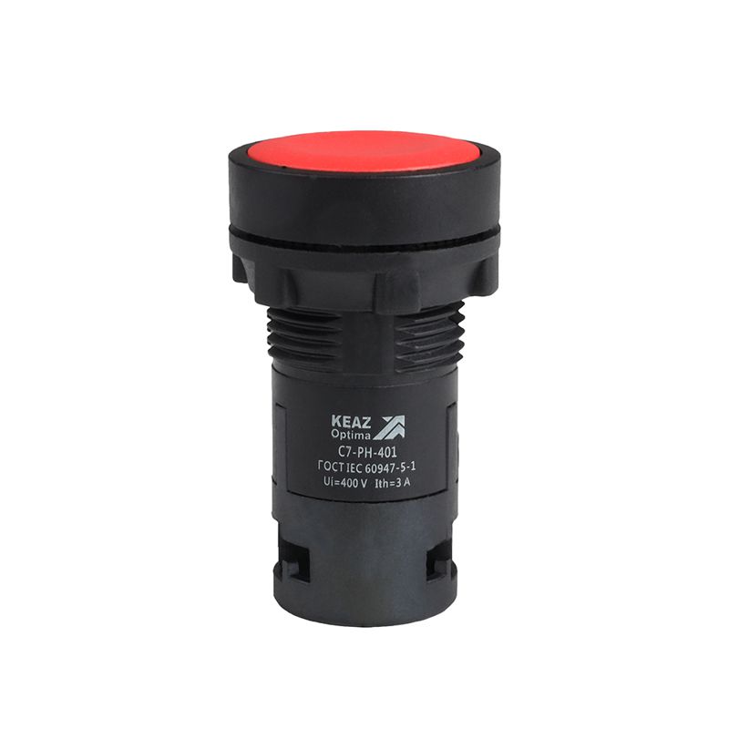 Кнопка с фиксацией OptiSignal Compact D22 С7-PH-401 красн. 1НЗ XB7NH42 КЭАЗ 362057