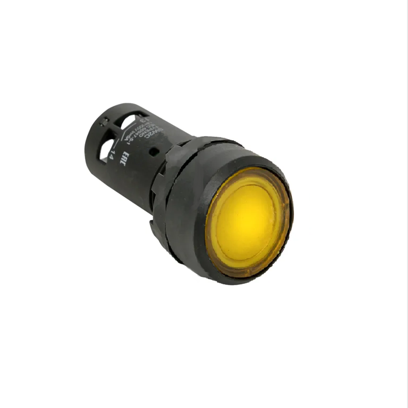 Кнопка с фиксацией с подсветкой OptiSignal Compact D22 С7-PHL-B510 желт. 1НО 24В AC/DC XB7NJ05B1 КЭАЗ 362112
