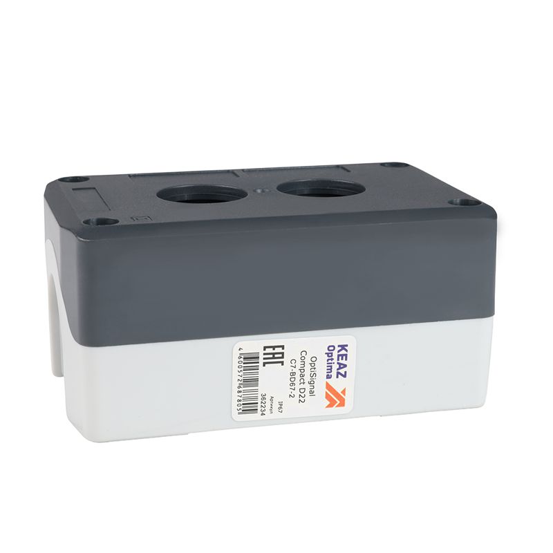 Корпус кнопочного поста OptiSignal Compact D22 С7-BD67-2 2 отв. IP67 XALD02 КЭАЗ 362234