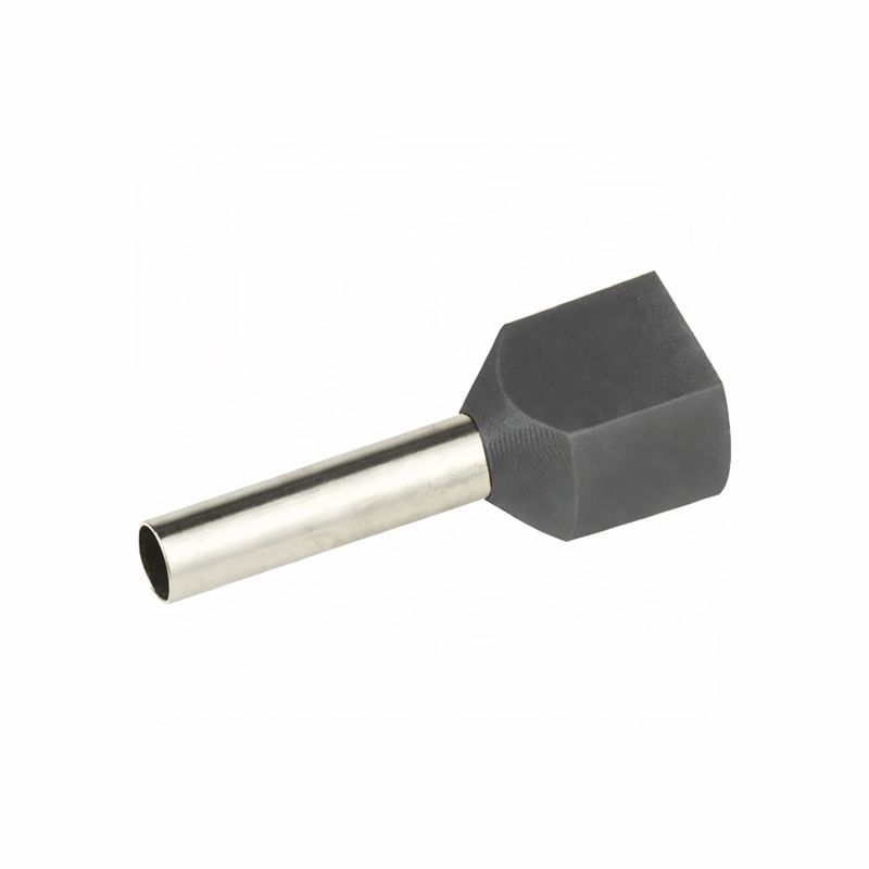 Наконечник-гильза двойная с изолир.фланцем 0.75кв.мм (НШВИ2) сер. DKC IFD2-0.75-8GR