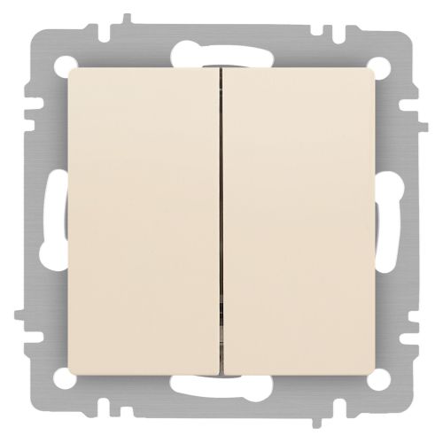 Переключатель 2-кл. СП Accent 6-107-02 10А IP20 250В AL/CU сл. кость Intro Б0063558