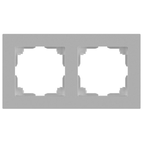Рамка 2-м СП Accent 6-502-03 алюм. Intro Б0063755