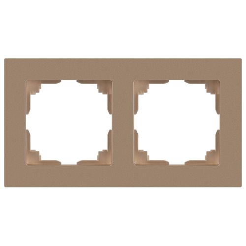 Рамка 2-м СП Accent 6-502-04 шампань Intro Б0063758