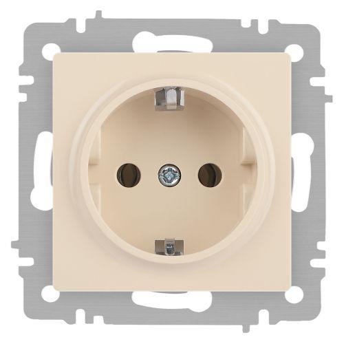 Розетка 1-м СП Accent 6-202-02 16А IP20 250В 2P+E Schuko сл. кость Intro Б0063683