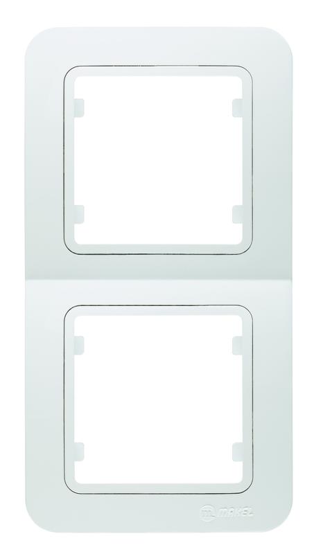 Рамка+вставка 2-м верт. Lillium бел. 18002707