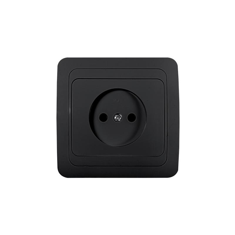 Розетка 1-м CLASSICO 2022B черн. IN HOME 4690612061092