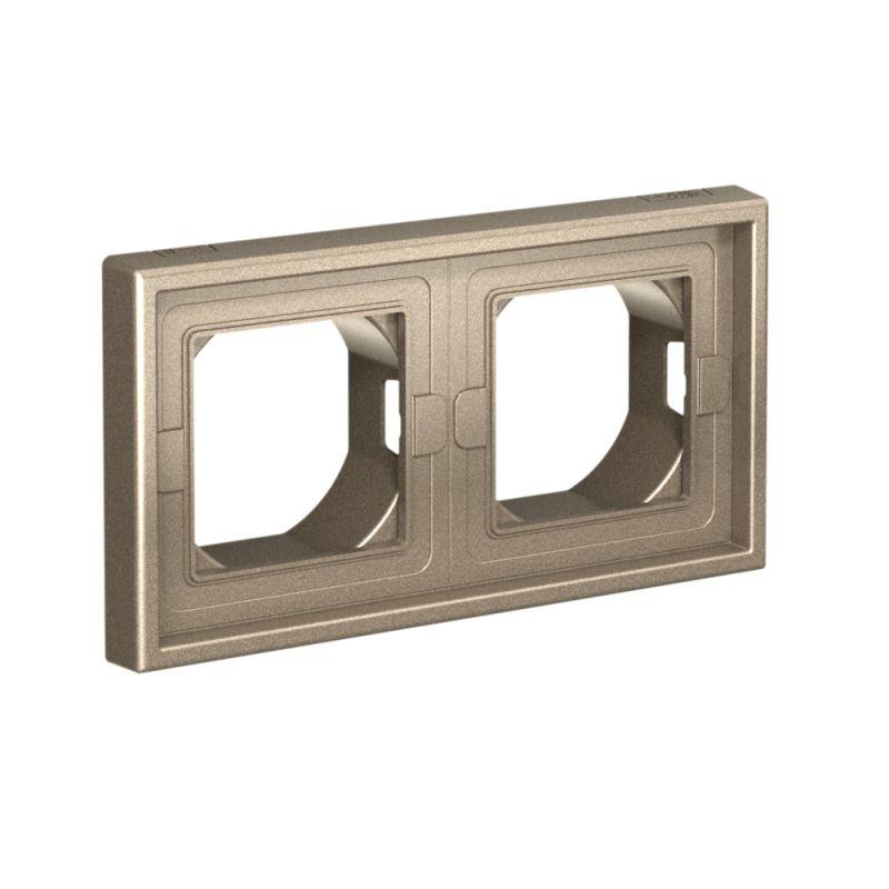 Рамка 2-м ArtGallery IP44 шампань SE GAL440502