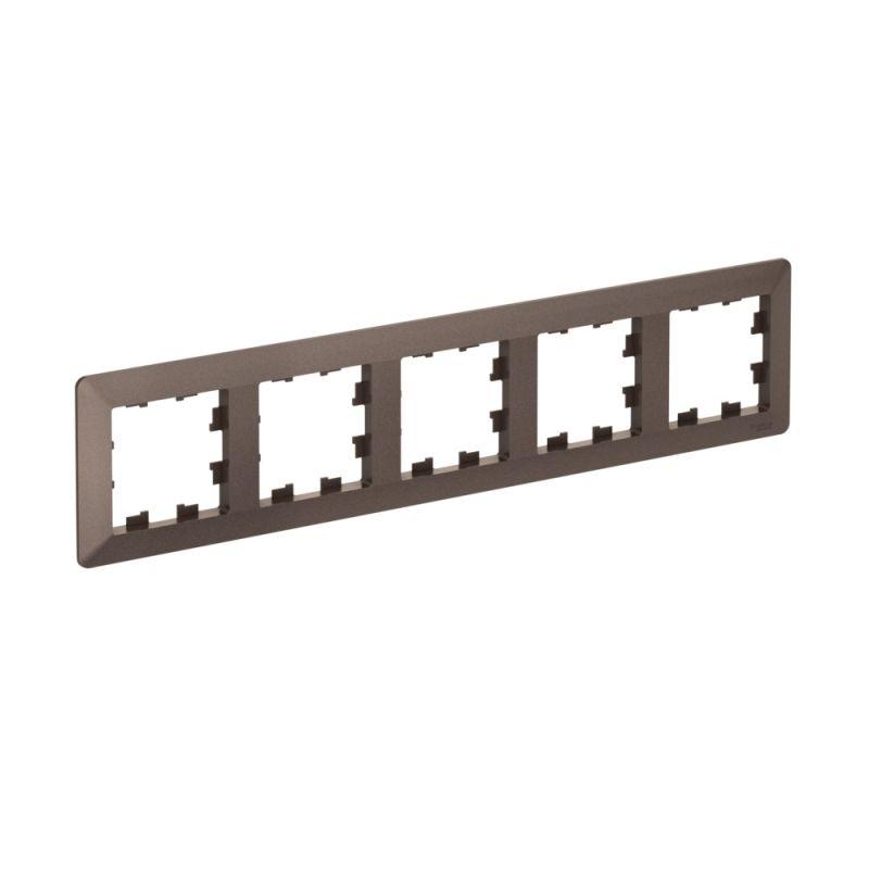 Рамка 5-м AtlasDesign Air мокко/дым. черн. SE ATN220605