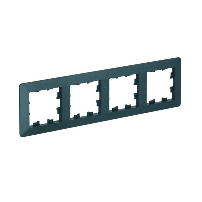 Рамка 4-м AtlasDesign Air изумруд/дым. черн. SE ATN220804