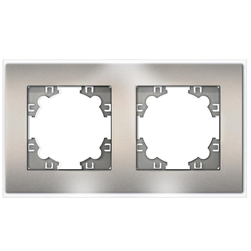 Рамка 2-м Афина стеклянная мокко UNIVersal 2285