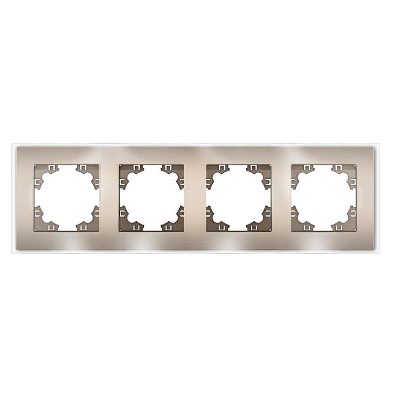 Рамка 4-м Афина стеклянная шампань UNIVersal 2281