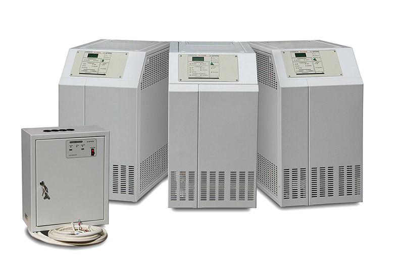 Стабилизатор переменного напряжения релейный R 48000-3 380В 48кВА ручной байпас IP20 (комплект: 3 блока стабилизации блок коммутации) Штиль 345105