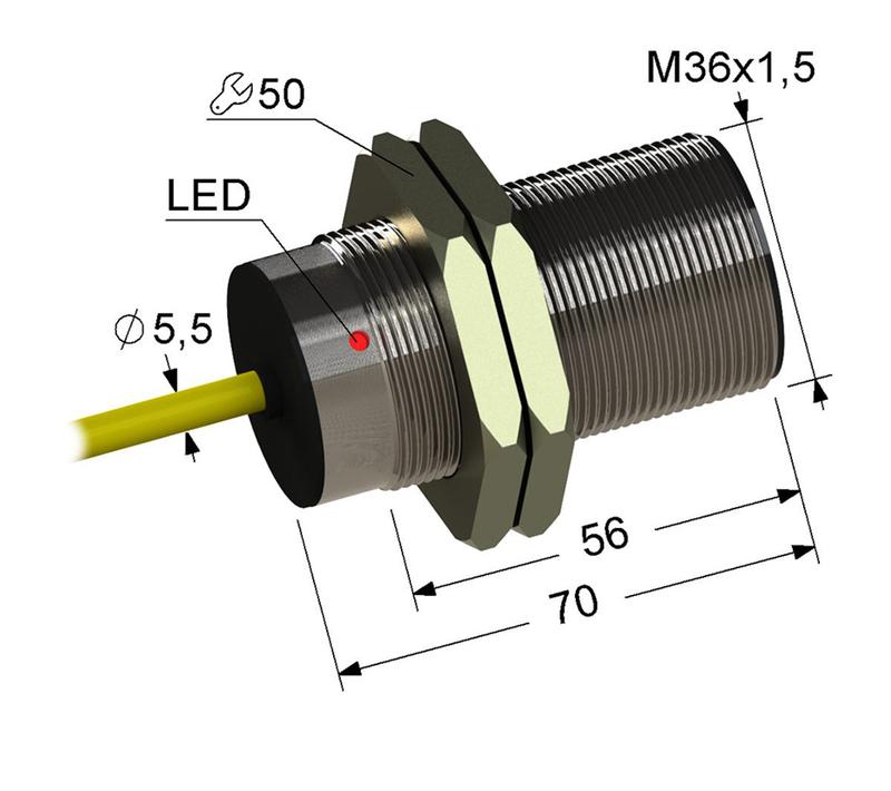 Выключатель бесконтактный PS2-36M70-12B74-K (ВБ2.36М.70.12.7.2.K) МЕГА-К A8010-34123342