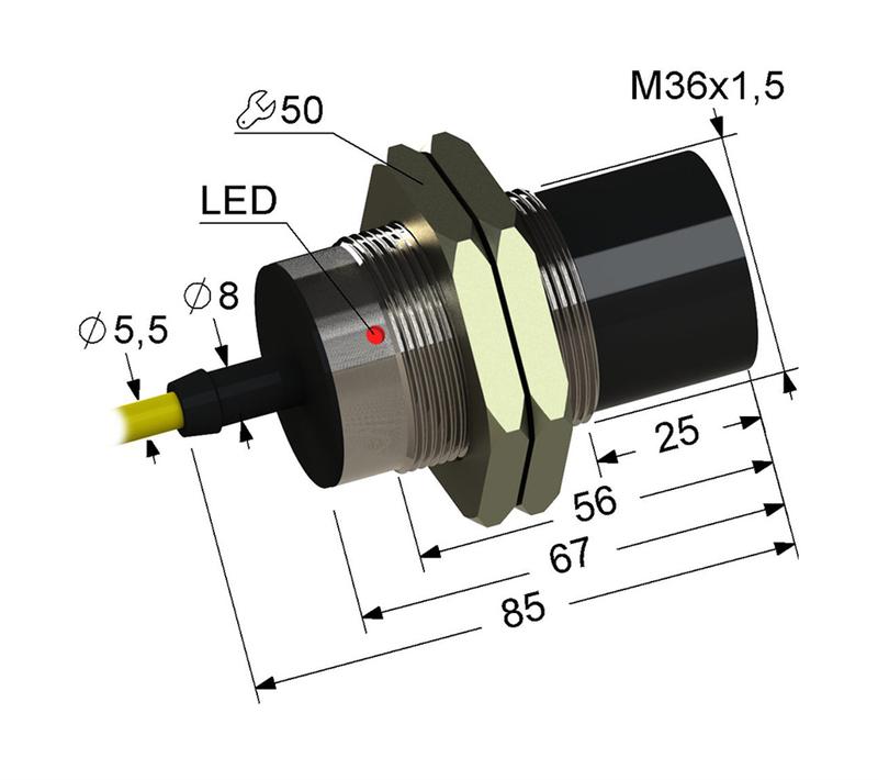 Выключатель бесконтактный PS2-36M85-20N51-Z (ВБ2.36М.85.20.5.1.Z) МЕГА-К A8010-T200056943
