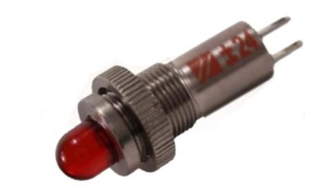 Лампа светодиодная СКЛ-17.3А-К-2-24-МК метал. корпус выводы жесткие под пайку 24В 50Гц/пост. диаметр посадочного отверстия 8мм УХЛ2.1 красн. Реле и Автоматика A8021-02838506