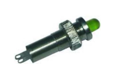 Лампа светодиодная СКЛ-17.3А-Л-2-28-МК метал. корпус выводы жесткие под пайку 28В 50Гц/пост. диаметр посадочного отверстия 8мм УХЛ2.1 зел. Реле и Автоматика A8021-82694314