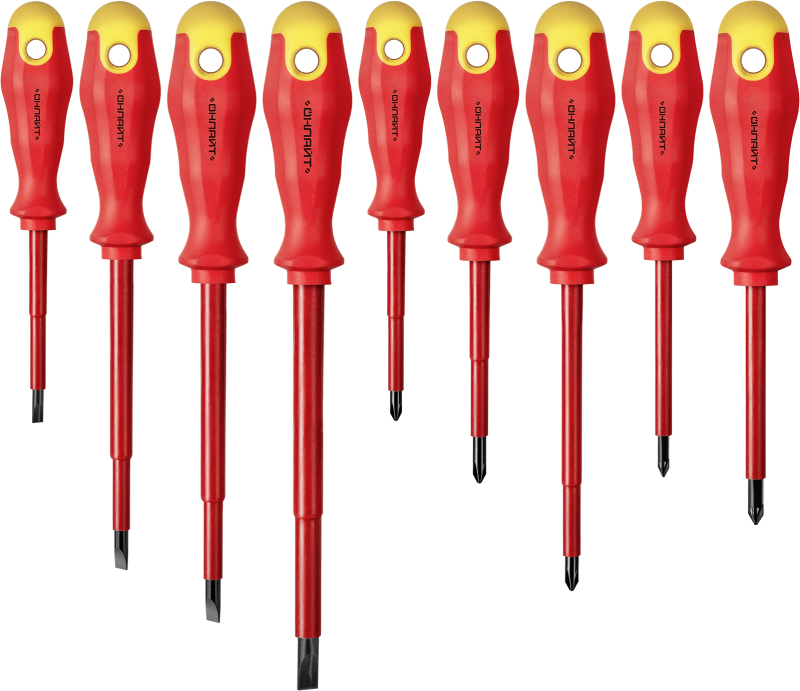 Набор отверток диэлектрических OHT-Otd01-H9 (9шт) ОНЛАЙТ 90561