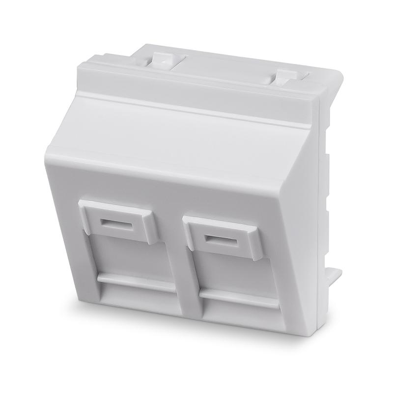 Вставка Keystone Jack FP-A-45-2M 45х45 Mosaic для 2 модулей угловая Cabeus 11839c