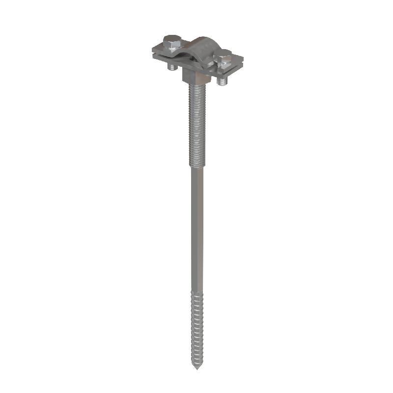 Держатель вкручиваемый для прутка d6-10мм со шпилькой М8 L180мм DPV-SM8-180-D6-10 HD КМ MA0729