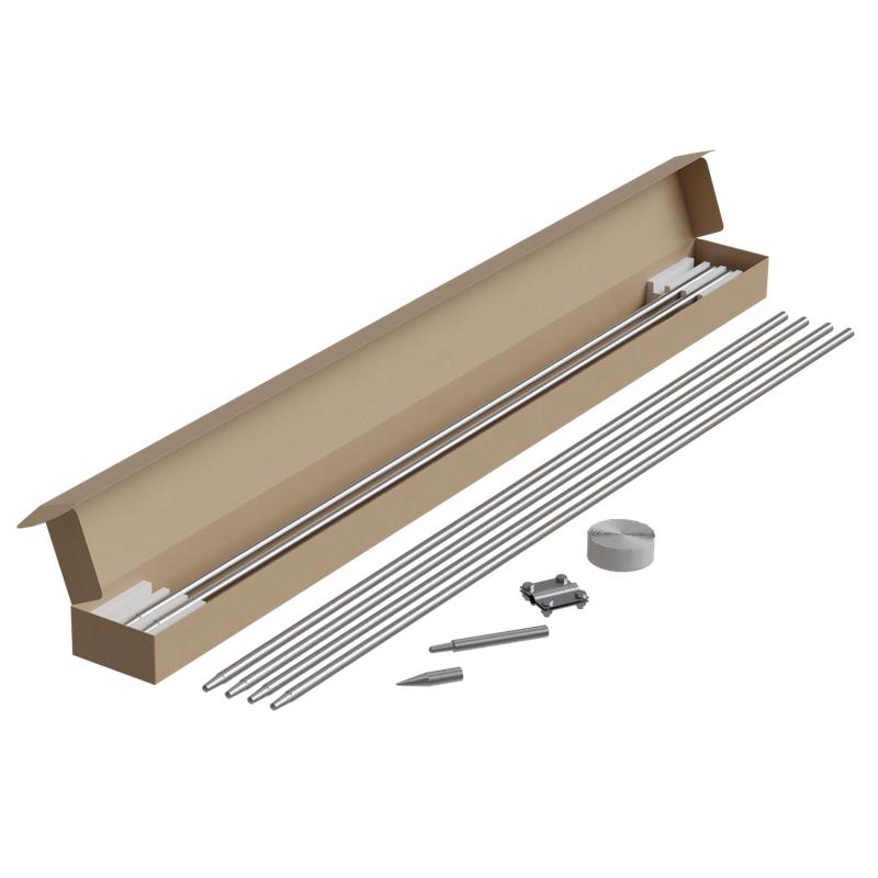 Комплект заземления из 6 стержней d20мм L=9м безмуфтовый (конус морзе) KTZ-D20-L9 HD КМ MA0784