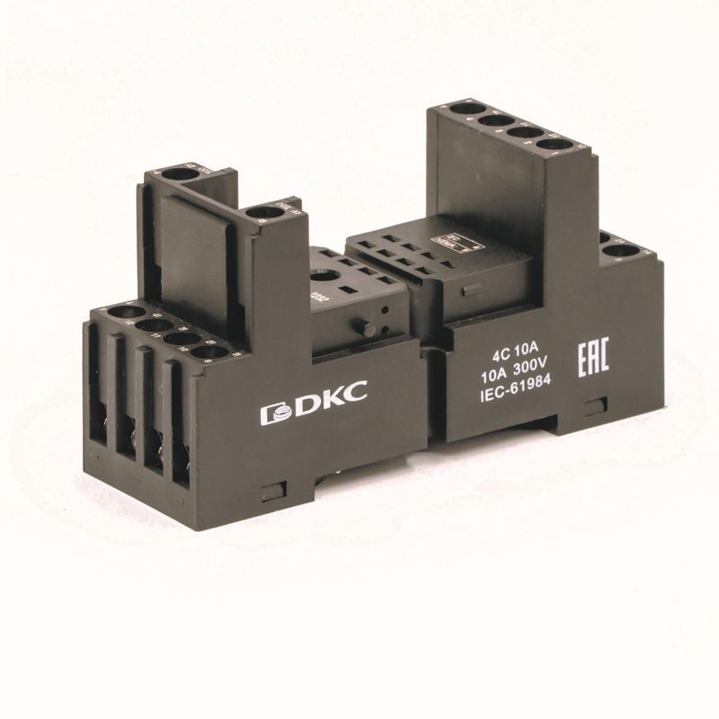Колодка низкопрофильная 2-х уровневая с винтовыми клеммами для реле на 2 группы контактов IR-W2CO DKC IR-B2W-SC-1