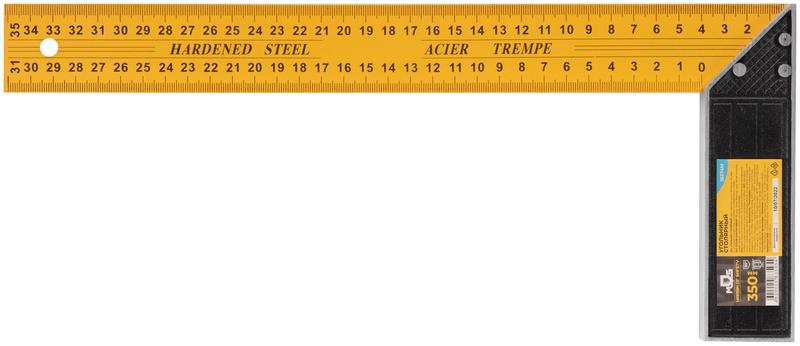 Угольник столярный двусторонняя шкала 350мм MOS 19374М