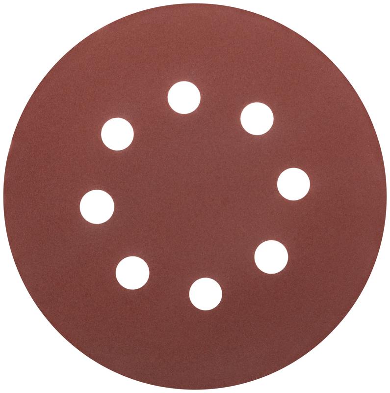 Круг шлифовальные с отверстиями (липучка) алюминий-оксидные 125мм Р 240 (уп.5шт) MOS 39839М